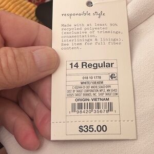 Target White Regular Fit Pants